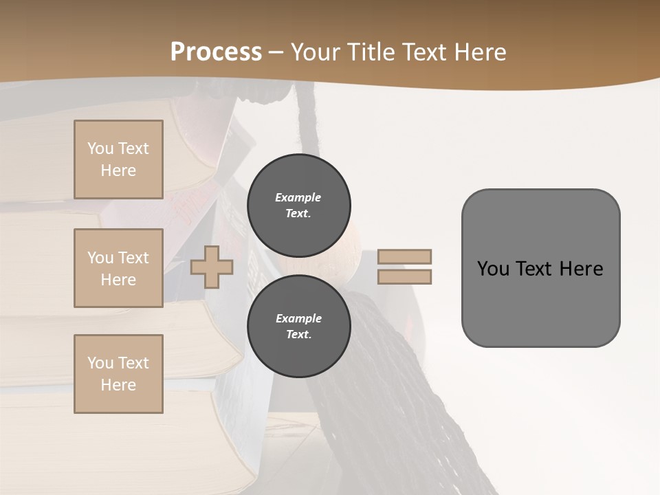 A Graduation Cap On Top Of A Stack Of Books PowerPoint Template