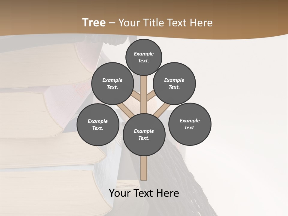 A Graduation Cap On Top Of A Stack Of Books PowerPoint Template