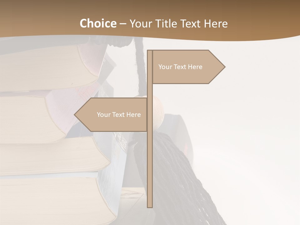 A Graduation Cap On Top Of A Stack Of Books PowerPoint Template