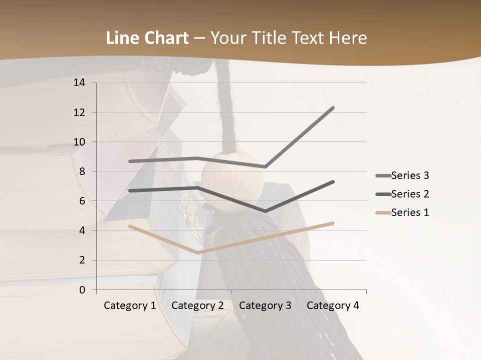 A Graduation Cap On Top Of A Stack Of Books PowerPoint Template