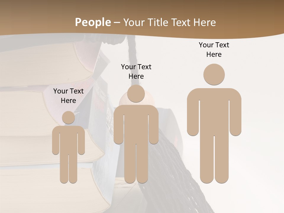 A Graduation Cap On Top Of A Stack Of Books PowerPoint Template