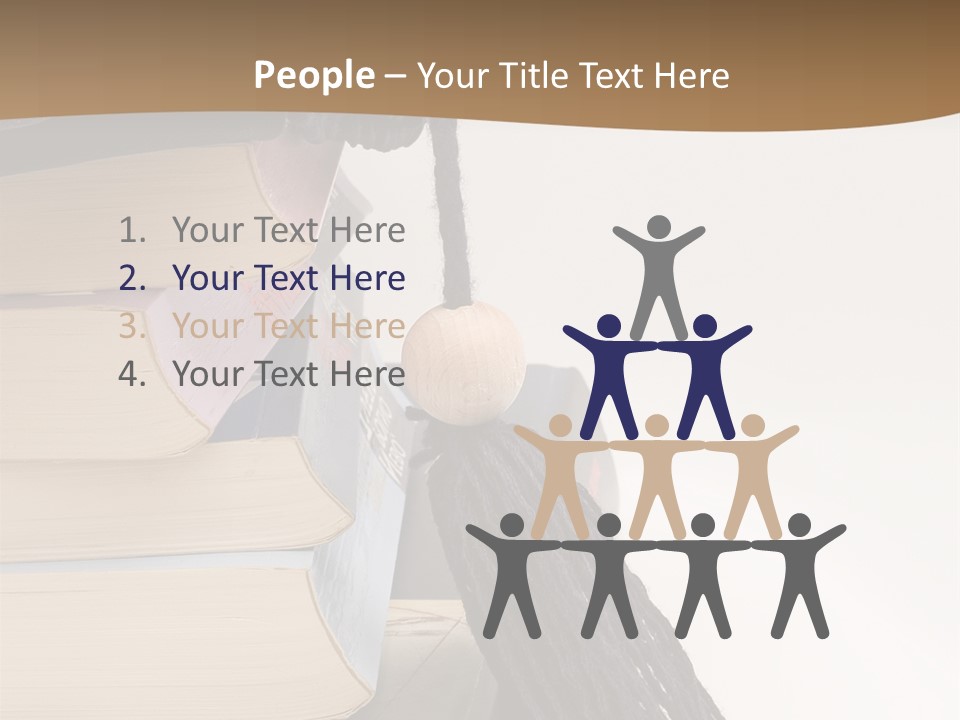 A Graduation Cap On Top Of A Stack Of Books PowerPoint Template