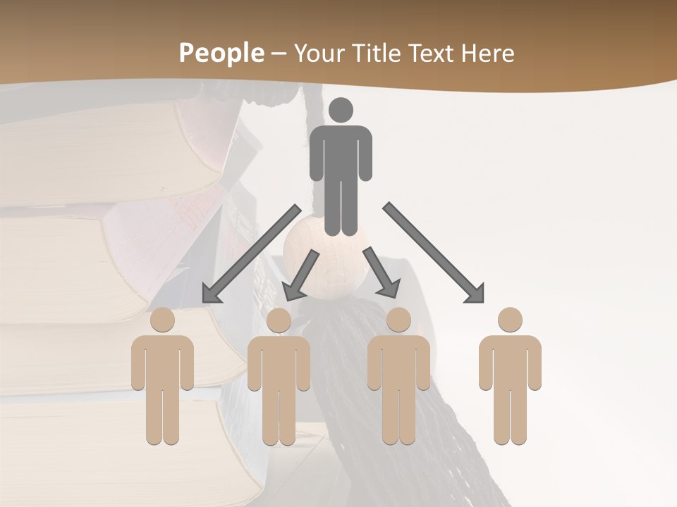 A Graduation Cap On Top Of A Stack Of Books PowerPoint Template