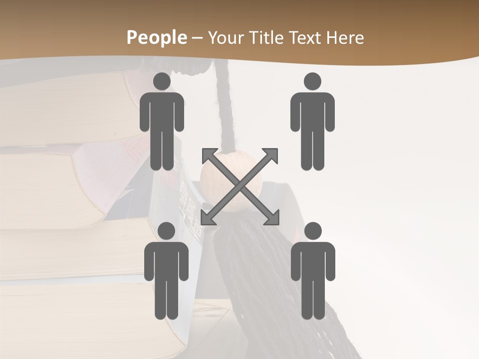 A Graduation Cap On Top Of A Stack Of Books PowerPoint Template