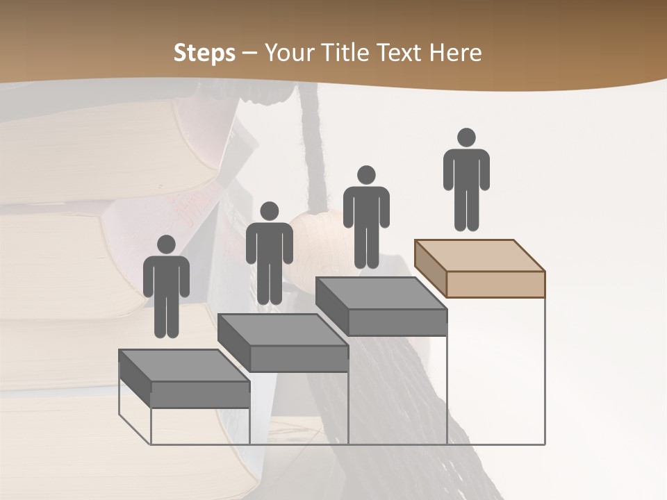 A Graduation Cap On Top Of A Stack Of Books PowerPoint Template