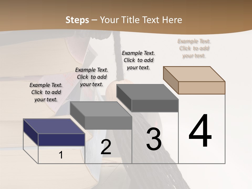 A Graduation Cap On Top Of A Stack Of Books PowerPoint Template
