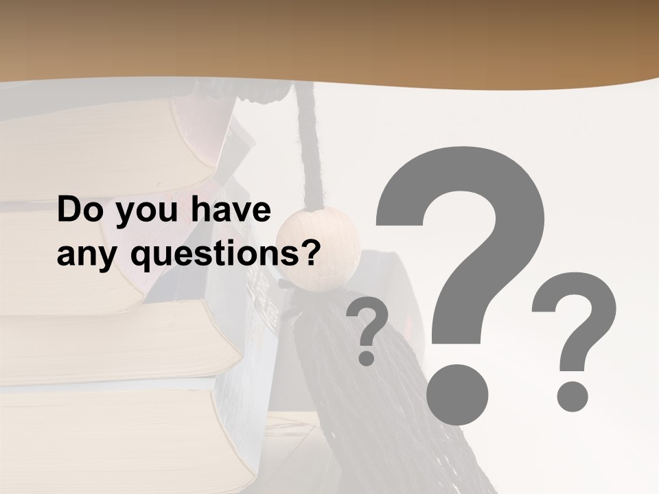 A Graduation Cap On Top Of A Stack Of Books PowerPoint Template