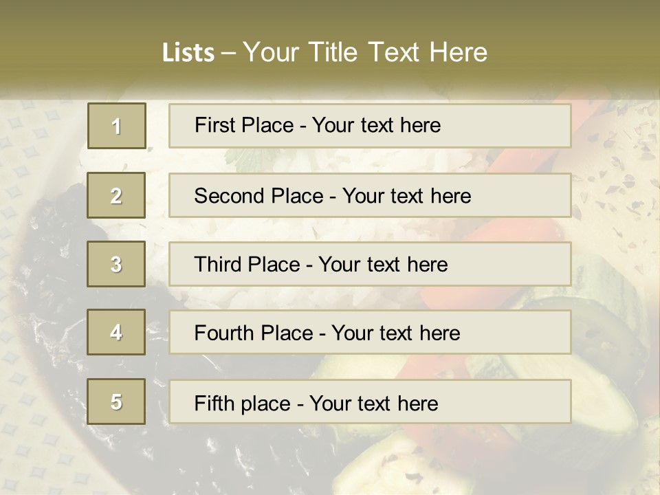 Place Vegetable Beans PowerPoint Template
