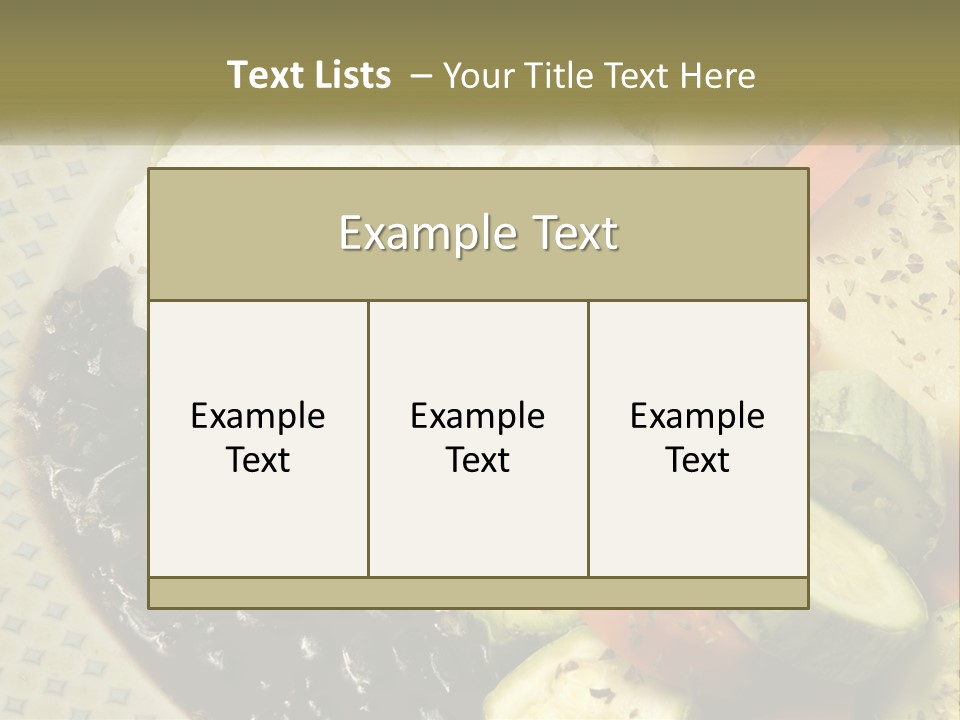 Place Vegetable Beans PowerPoint Template