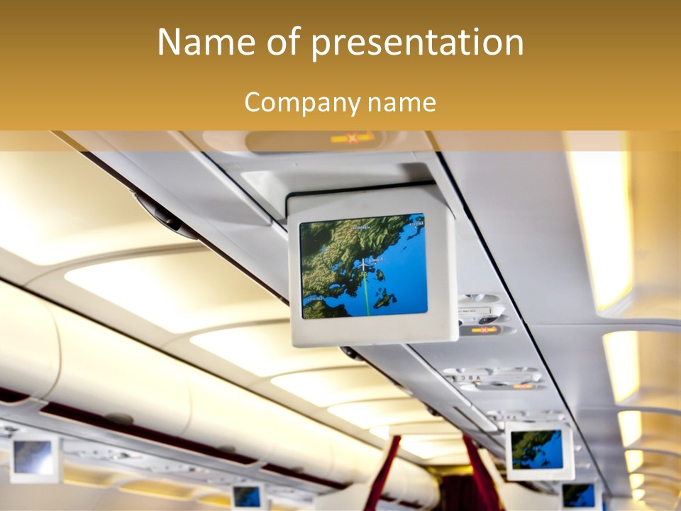 Airplane Sit Seat PowerPoint Template