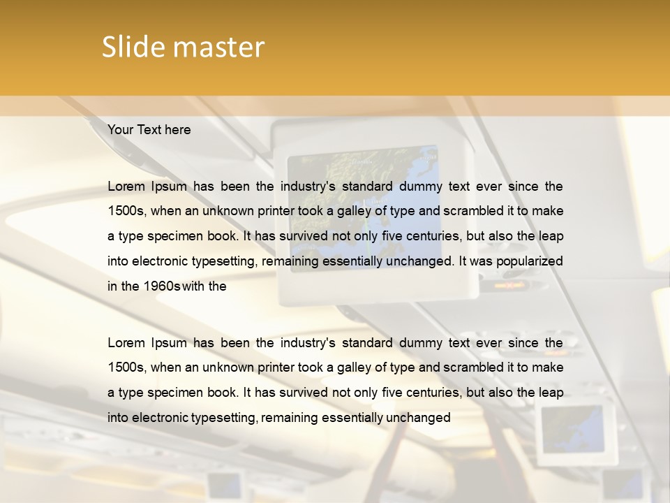 Airplane Sit Seat PowerPoint Template