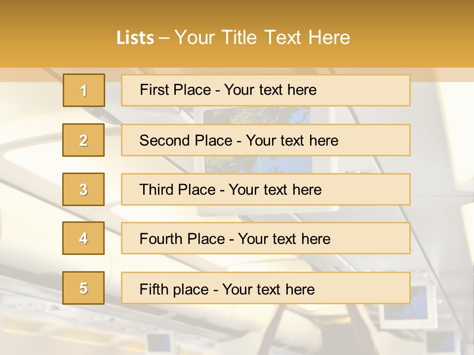 Airplane Sit Seat PowerPoint Template