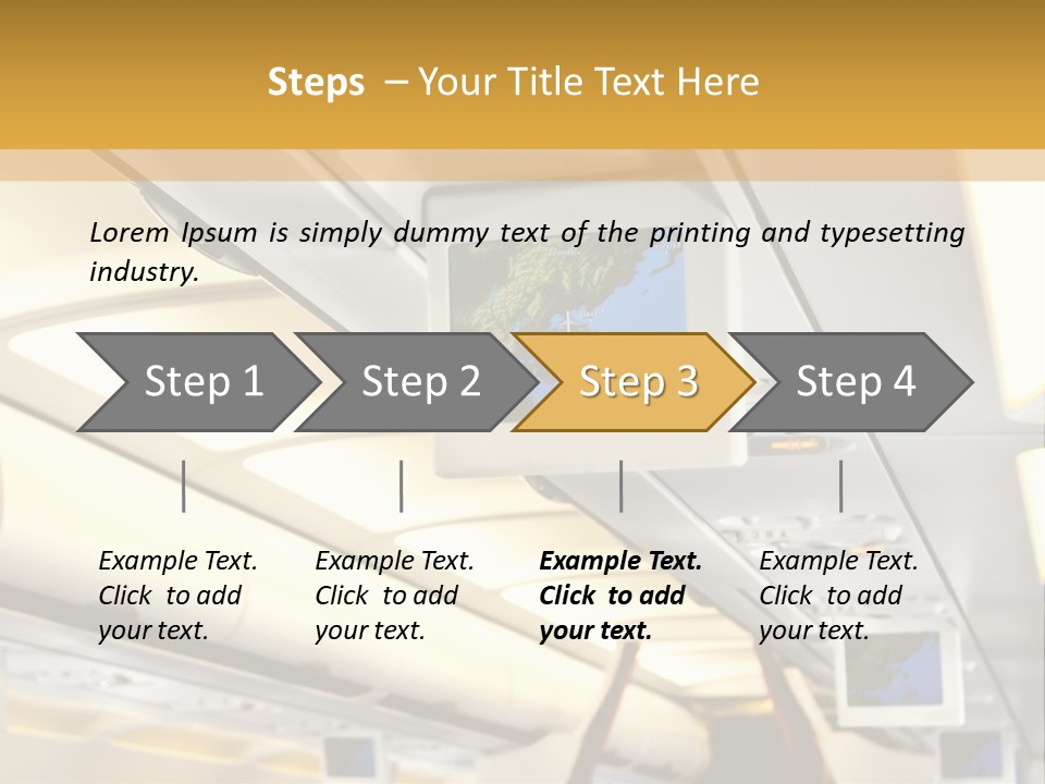 Airplane Sit Seat PowerPoint Template