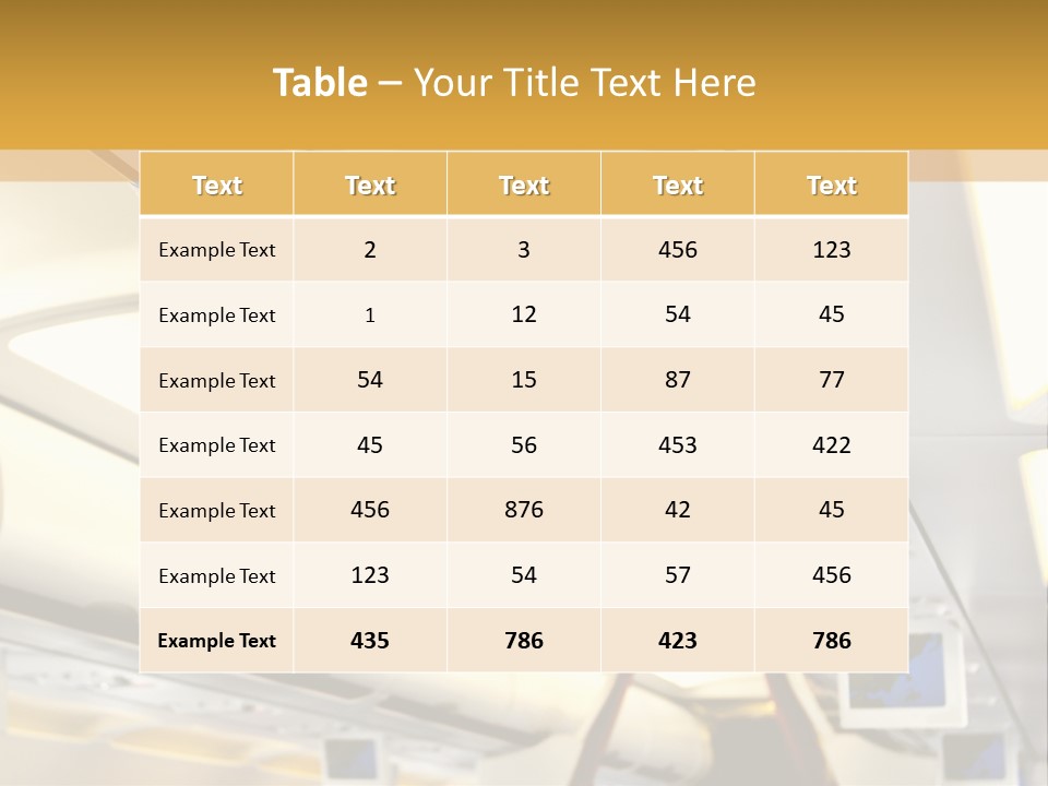 Airplane Sit Seat PowerPoint Template