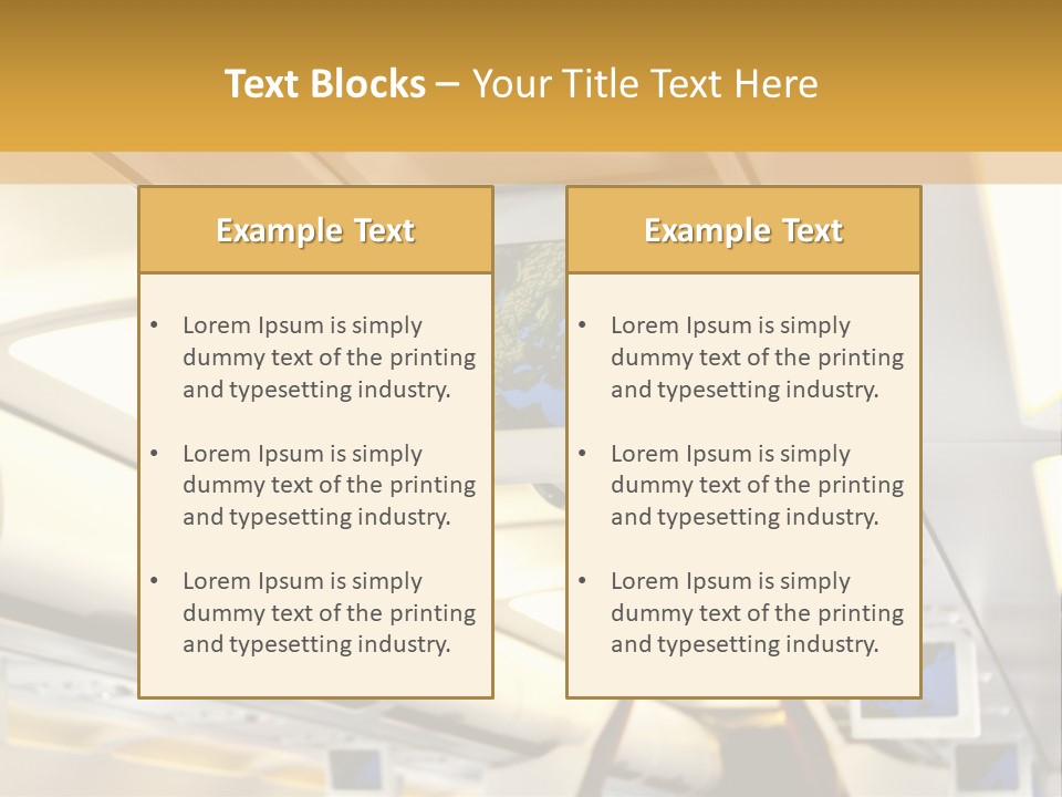 Airplane Sit Seat PowerPoint Template