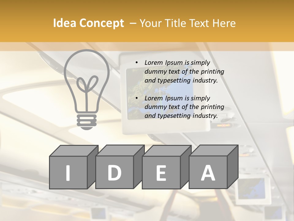 Airplane Sit Seat PowerPoint Template