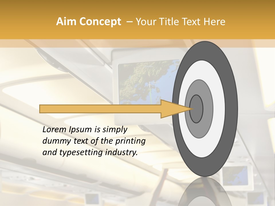 Airplane Sit Seat PowerPoint Template
