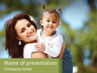 Portrait Childhood Parenthood PowerPoint Template