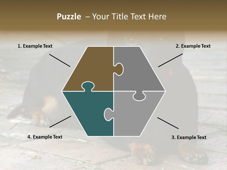 Lying Goodnatured Dog PowerPoint Template