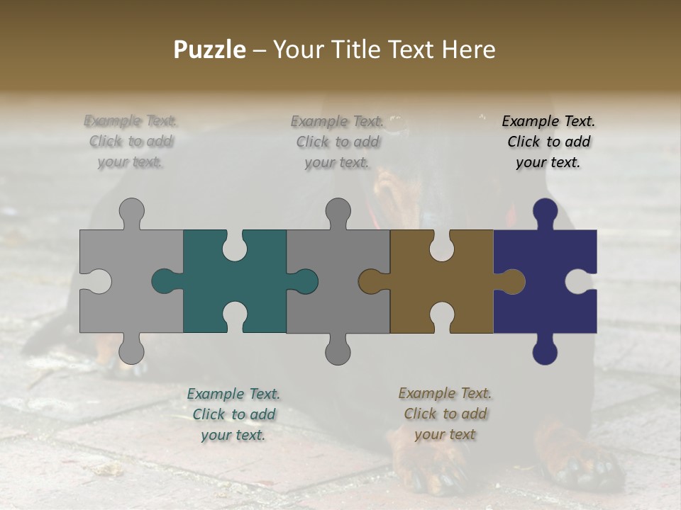 Lying Goodnatured Dog PowerPoint Template