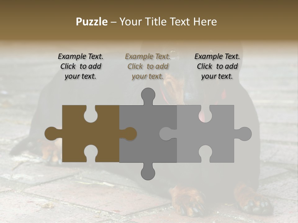 Lying Goodnatured Dog PowerPoint Template