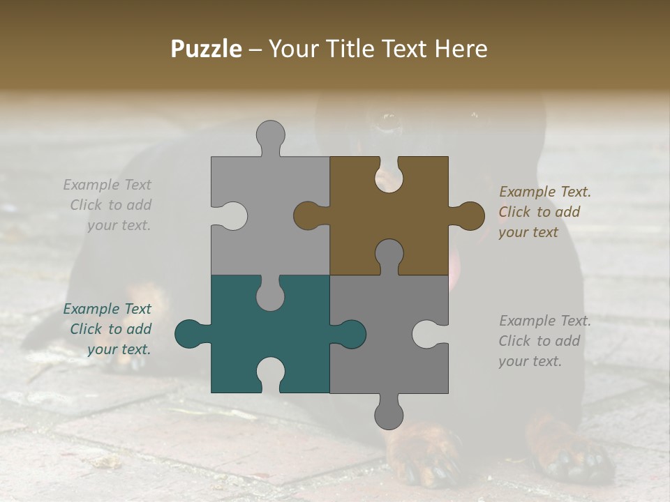 Lying Goodnatured Dog PowerPoint Template