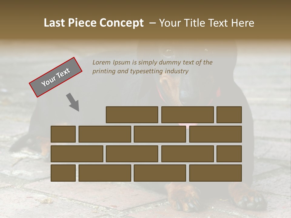 Lying Goodnatured Dog PowerPoint Template