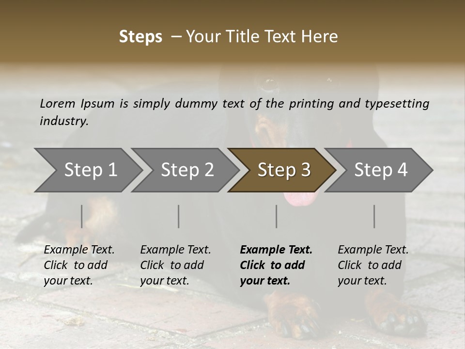 Lying Goodnatured Dog PowerPoint Template