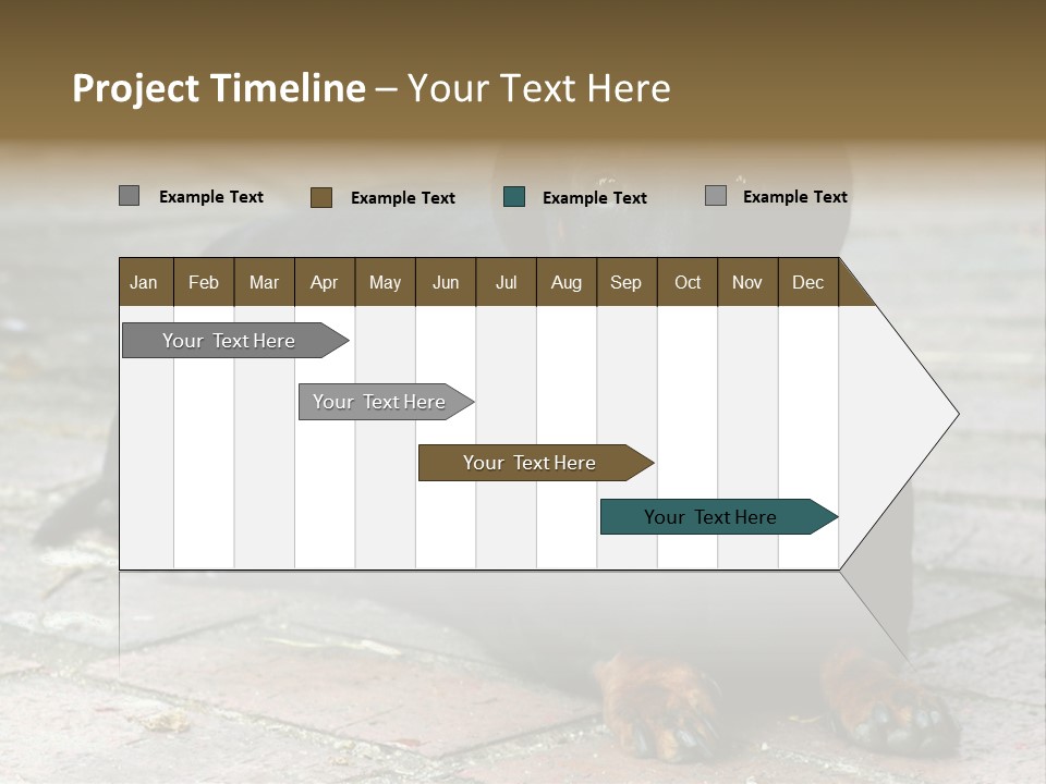 Lying Goodnatured Dog PowerPoint Template