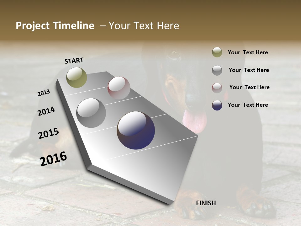 Lying Goodnatured Dog PowerPoint Template