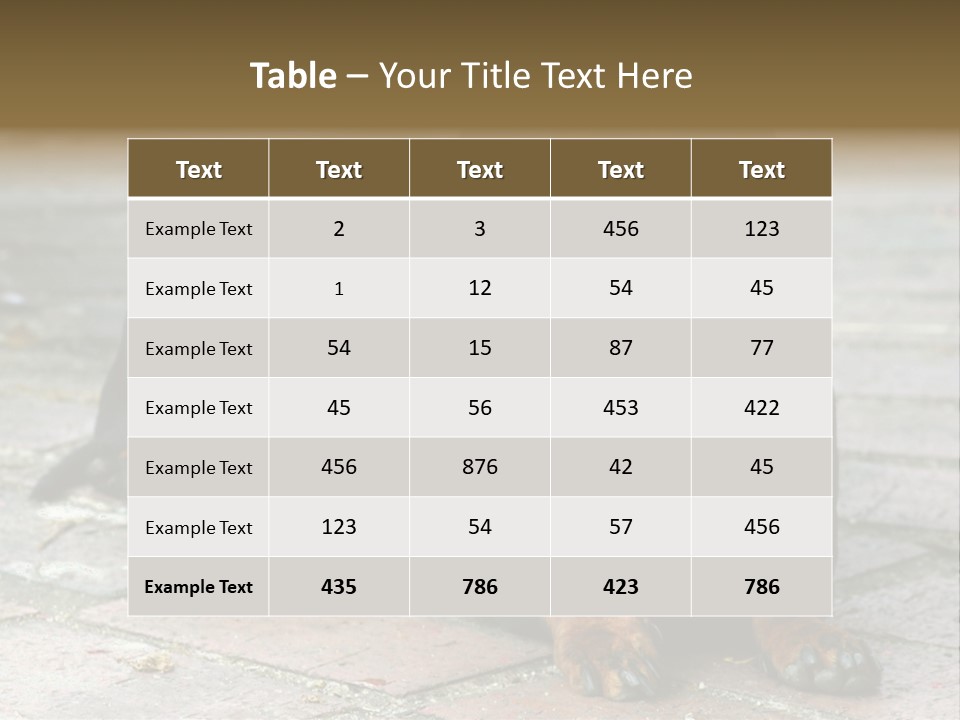 Lying Goodnatured Dog PowerPoint Template