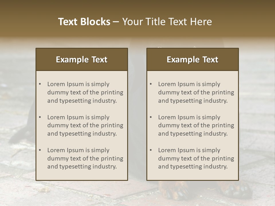 Lying Goodnatured Dog PowerPoint Template