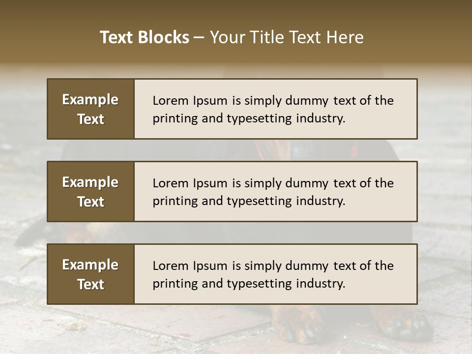 Lying Goodnatured Dog PowerPoint Template