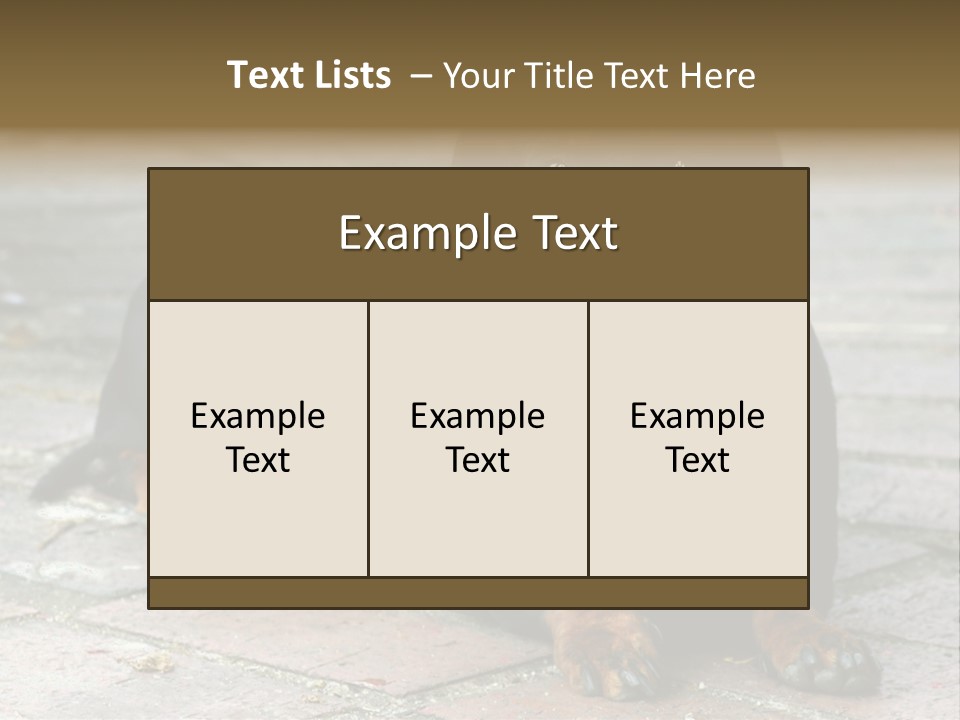 Lying Goodnatured Dog PowerPoint Template