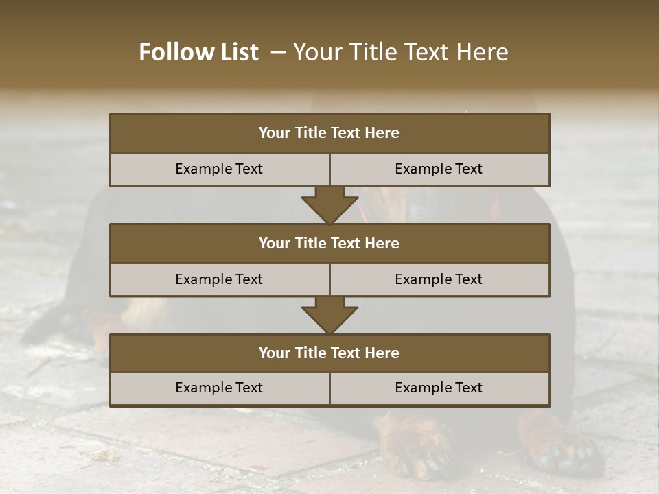 Lying Goodnatured Dog PowerPoint Template