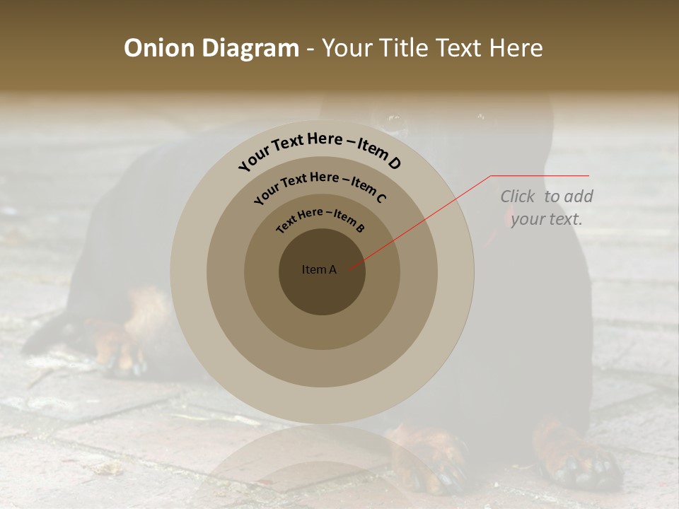 Lying Goodnatured Dog PowerPoint Template