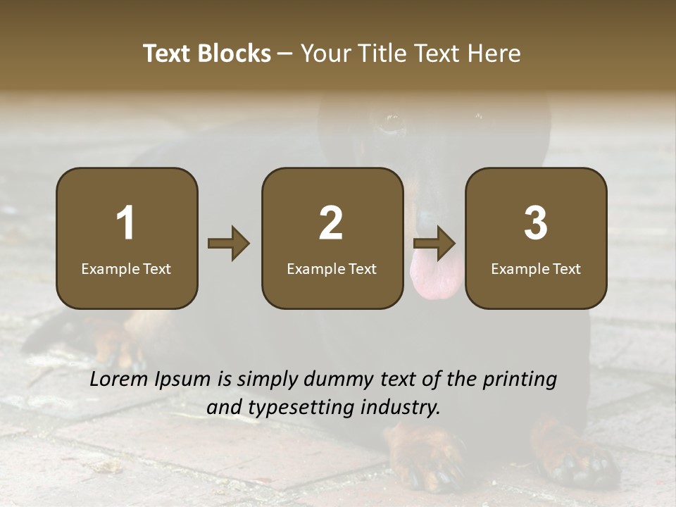 Lying Goodnatured Dog PowerPoint Template