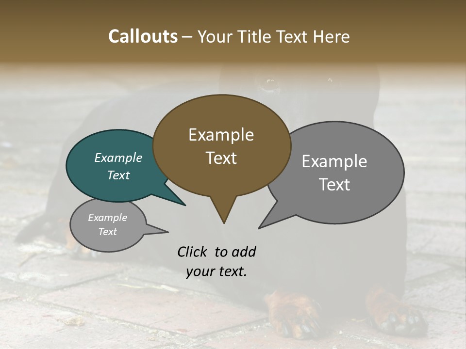 Lying Goodnatured Dog PowerPoint Template