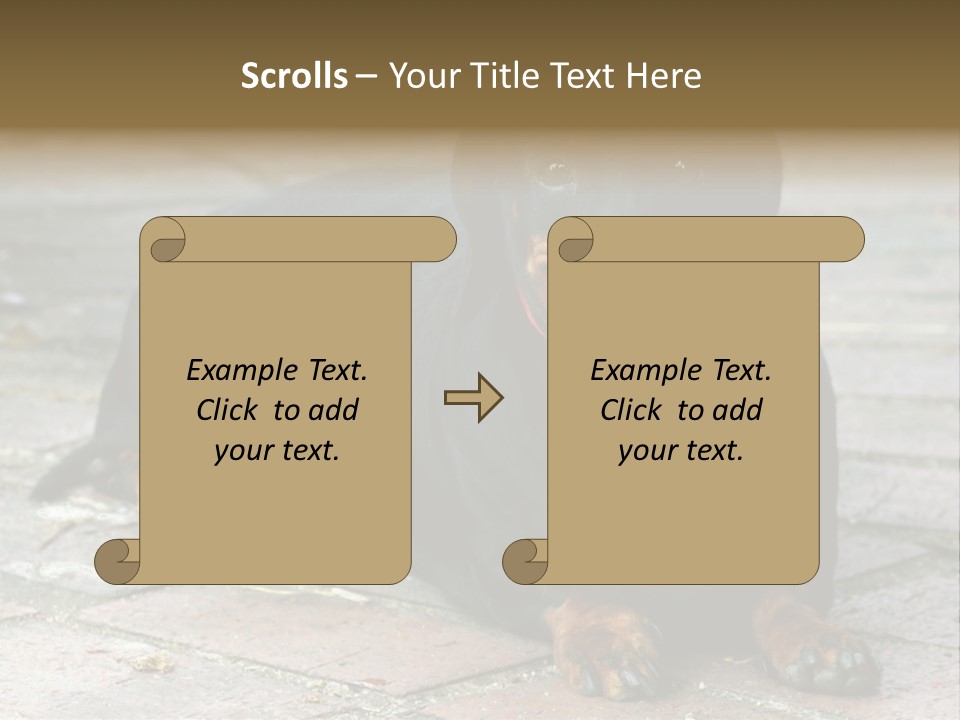 Lying Goodnatured Dog PowerPoint Template