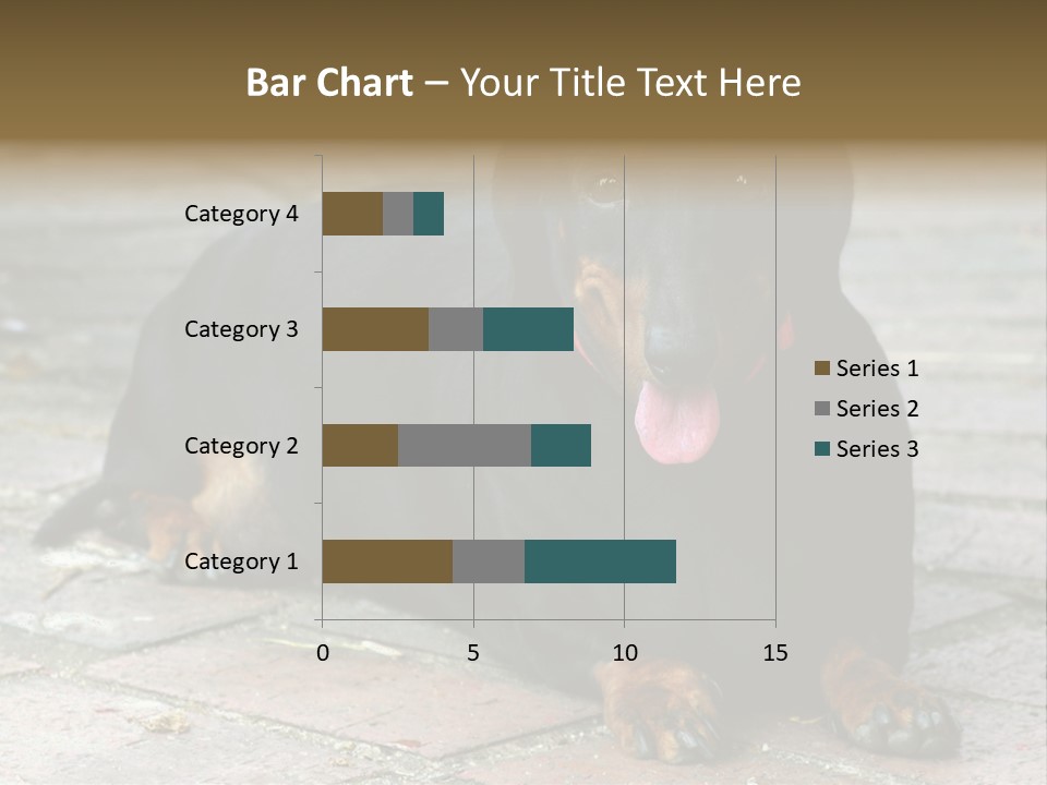 Lying Goodnatured Dog PowerPoint Template