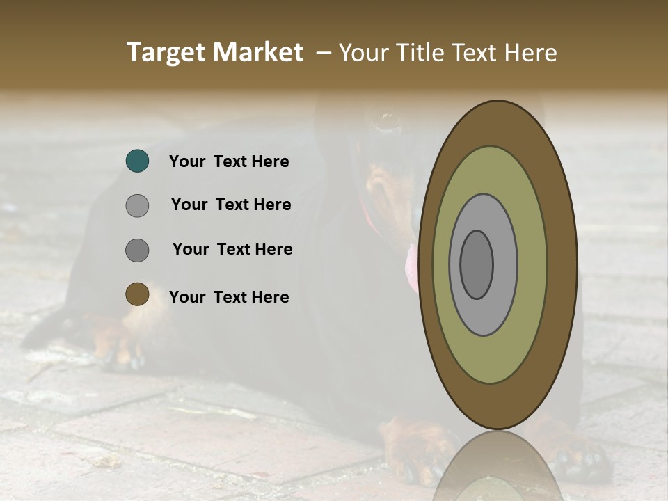 Lying Goodnatured Dog PowerPoint Template