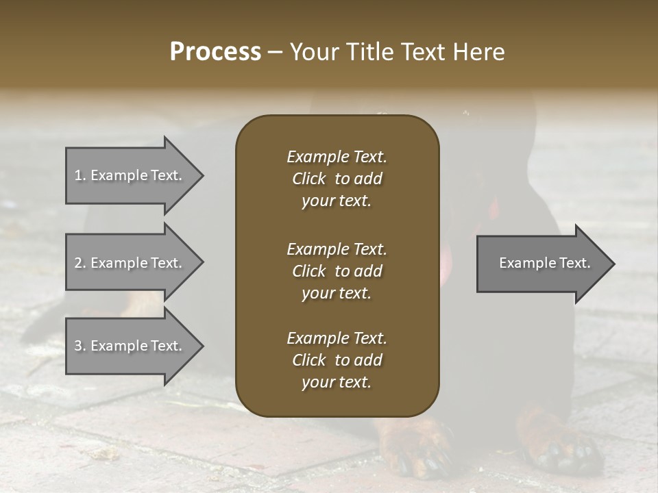 Lying Goodnatured Dog PowerPoint Template