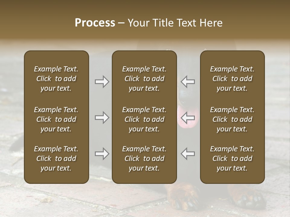 Lying Goodnatured Dog PowerPoint Template