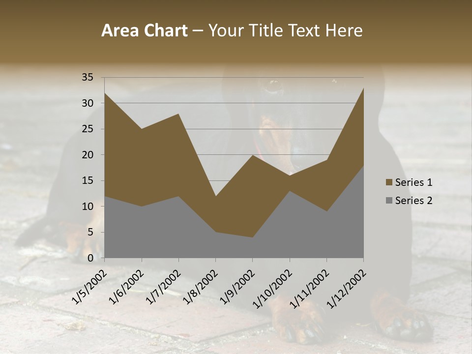 Lying Goodnatured Dog PowerPoint Template