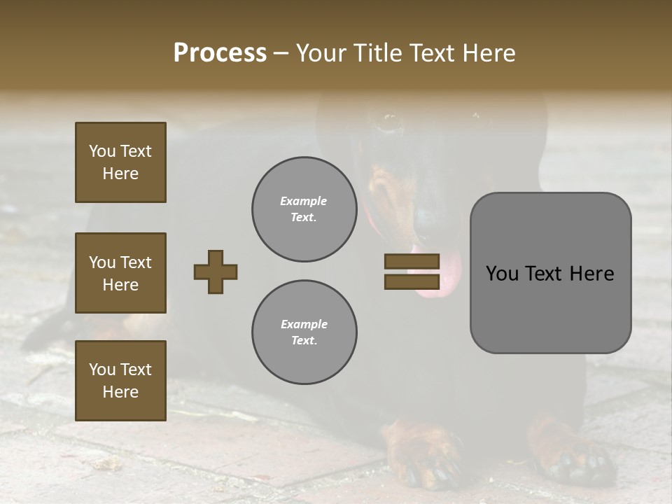 Lying Goodnatured Dog PowerPoint Template