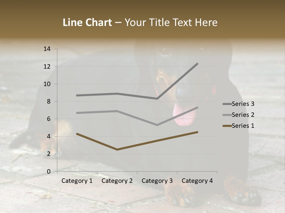 Lying Goodnatured Dog PowerPoint Template
