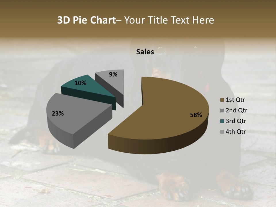 Lying Goodnatured Dog PowerPoint Template