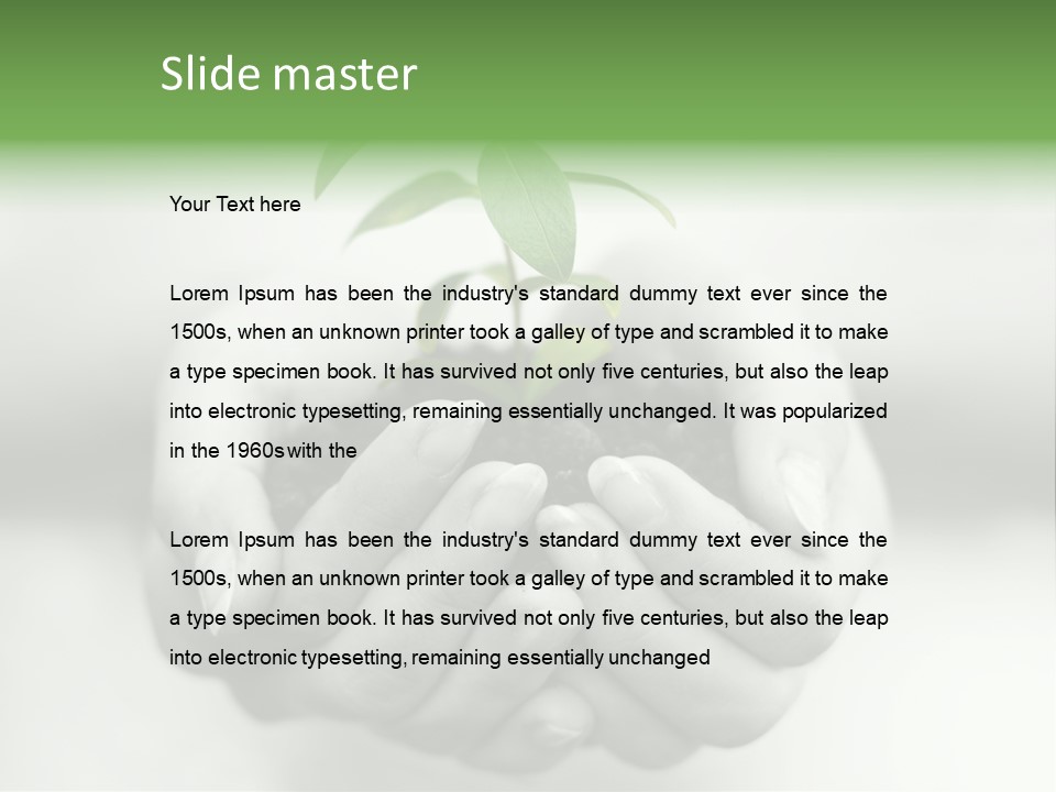 Plant Gardening Green PowerPoint Template