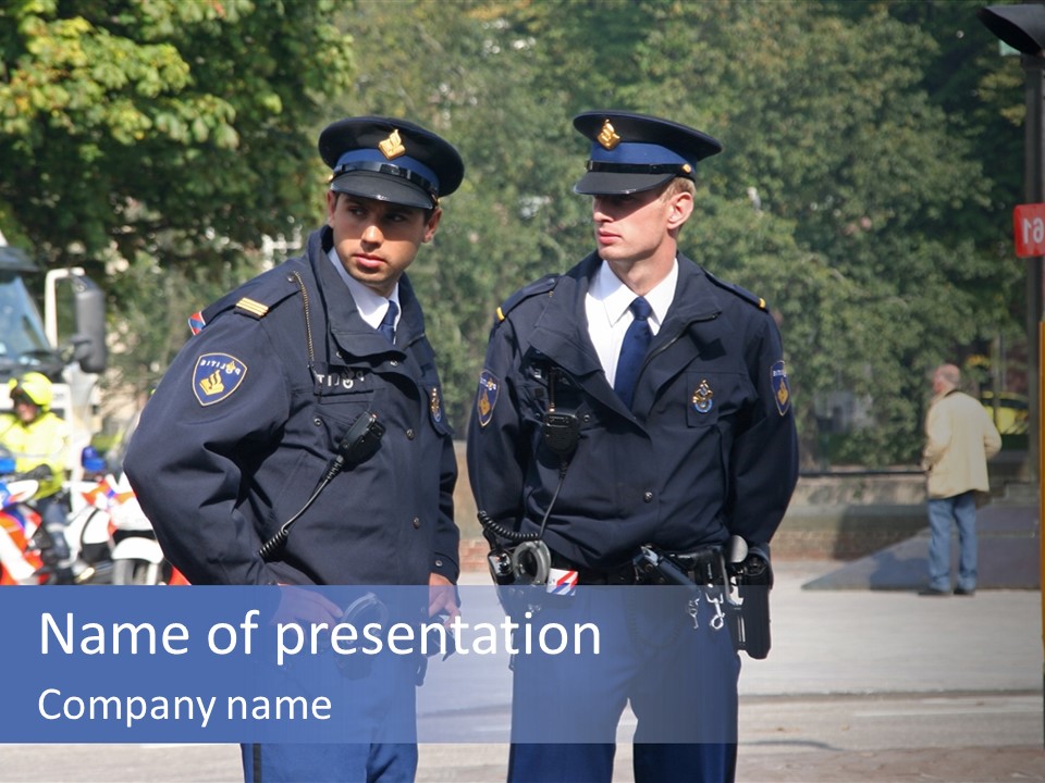 Police Young Prinsjesdag PowerPoint Template