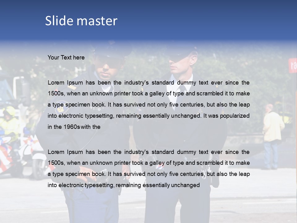 Police Young Prinsjesdag PowerPoint Template